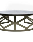 Libra Interiors Metropolitan Black Nickel Grey Marble Coffee Table - Ex Display 1 Only