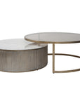 Belvedere Aged Gold Set of 2 Nesting Coffee Tables