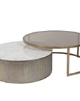 Belvedere Aged Gold Set of 2 Nesting Coffee Tables