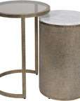 Belvedere Aged Gold Set of 2 Nesting Side Tables
