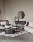 Belvedere Black Wall Mirror 90cm