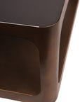 Thorpe Metal and Glass Square Coffee Table