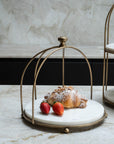 Belvedere Aged Gold Two Tiered Stand