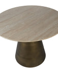 Clifton Light Travertine Round Dining Table 120cm