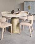 Clifton Light Travertine Round Dining Table 120cm