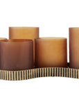 Belvedere Aged Gold 9 Light Candle Holder