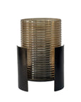 Belvedere Black Ribbed Hurricane Small