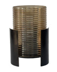 Belvedere Black Ribbed Hurricane Small