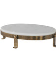 Belvedere Aged Gold Oval One Tiered Stand