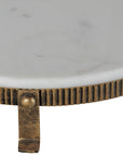 Belvedere Aged Gold Oval One Tiered Stand