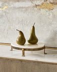Belvedere Aged Gold Oval One Tiered Stand