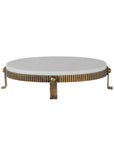 Belvedere Aged Gold Oval One Tiered Stand