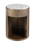 Belvedere Aged Gold Bed Side Table