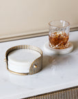 Belvedere Aged Gold Coasters Set of 4