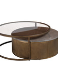 Belvedere Royal Gold Set of 2 Nesting Coffee Tables