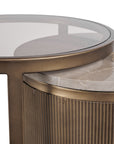 Libra Belvedere Royal Gold Set of 2 Nesting Side Tables