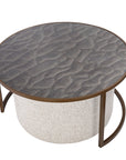 Driftwood Ripple Coffee Table & Nesting Pouffe
