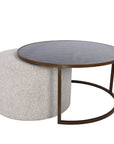 Driftwood Ripple Coffee Table & Nesting Pouffe