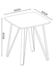 Riviera Grey Ceramic Side Table RIV-6764