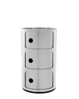 Kartell Componibili Chrome Storage Unit 3 doors