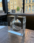 Large Flat Crystal Refillable Perfume Bottle Ex-display - 1 Only