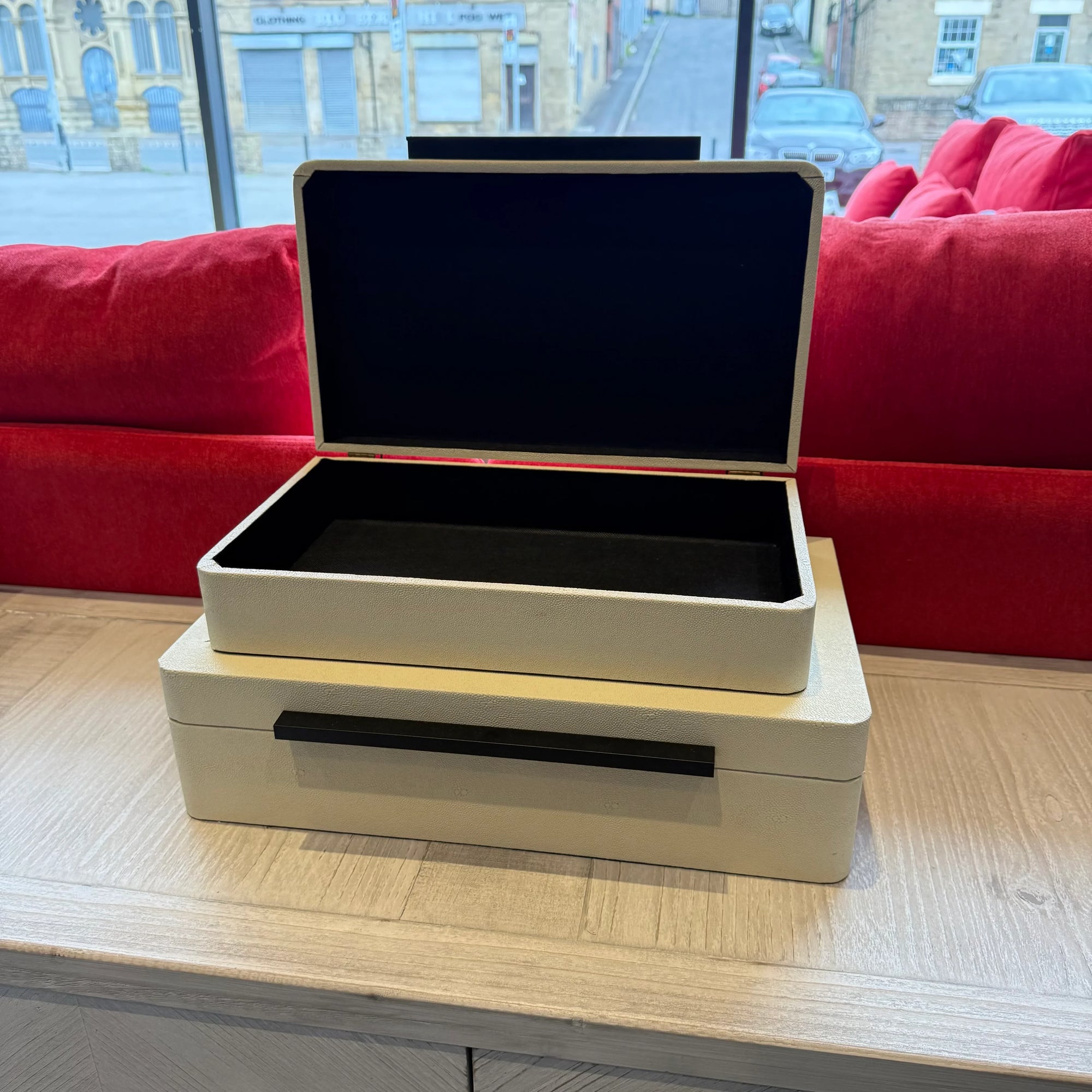 Set Of 2 Storage Boxes Ex-display - 1 Only