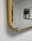 Gold Framed Rectangular Mirror Ex - Display - 1 Only