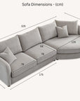 Aluxo Rubin Corner Chaise in Pebble Boucle