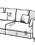 Fama Fedra Sofa and Corner Unit 105 cm