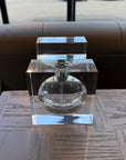 Large Flat Crystal Refillable Perfume Bottle Ex-display - 1 Only