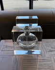 Large Flat Crystal Refillable Perfume Bottle Ex-display - 1 Only