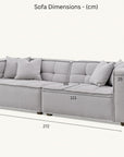 Aluxo Murray Sofa Range in Putty Boucle Fabric