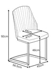 Set Of 2 Torelli Milano Light Grey Leather Dining Chair