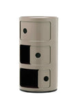 Kartell Componibili New Colors Modular Taupe Storage Unit  3 doors