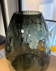 Smoke Dimpled Effect Vase - Ex Display 2 Only
