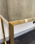 Maxim Sage Faux Shagreen Console Table - Ex Display 1 Only