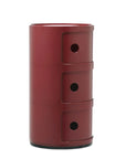 Kartell Componibili New Colors Modular Burgundy Storage Unit | 3 doors