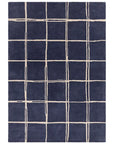 Asiatic Albany Grid Rug - Marine