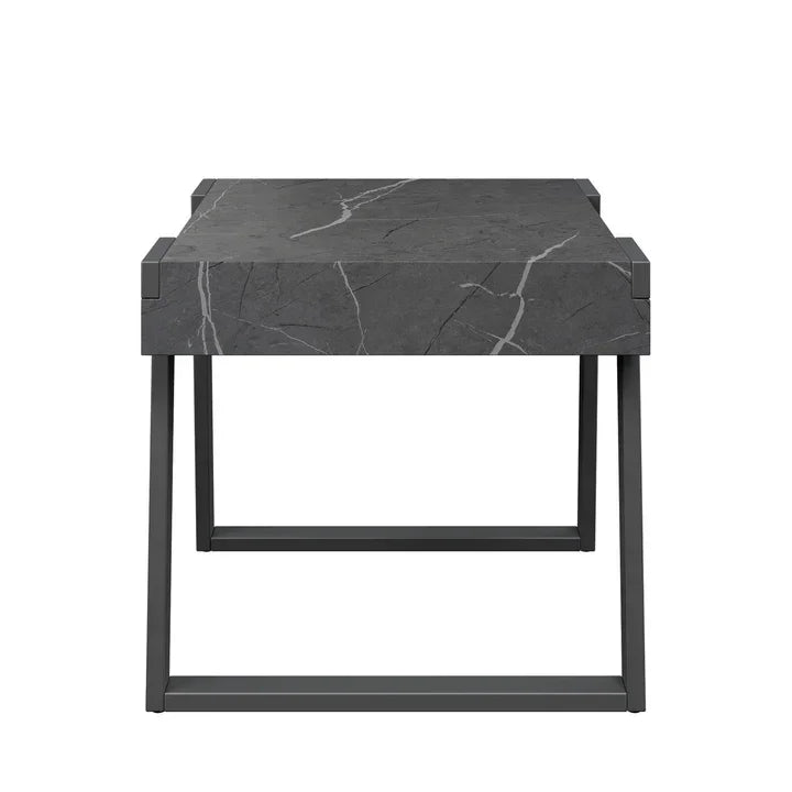 Alpina Grey Marble Effect Side Table ALP-6498