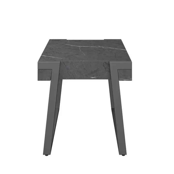 Alpina Grey Marble Effect Side Table ALP-6498