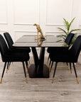 Apollo 1.6 Black Dining Table with Black Sintered Stone