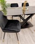 Apollo 1.6 Black Dining Table with Black Sintered Stone