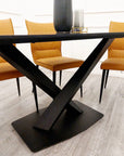 Apollo 1.6 Black Dining Table with Black Sintered Stone