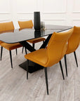 Apollo 1.6 Black Dining Table with Black Sintered Stone