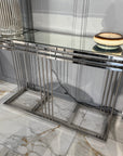 Regal Glass Console Table Ex Display 1 Only