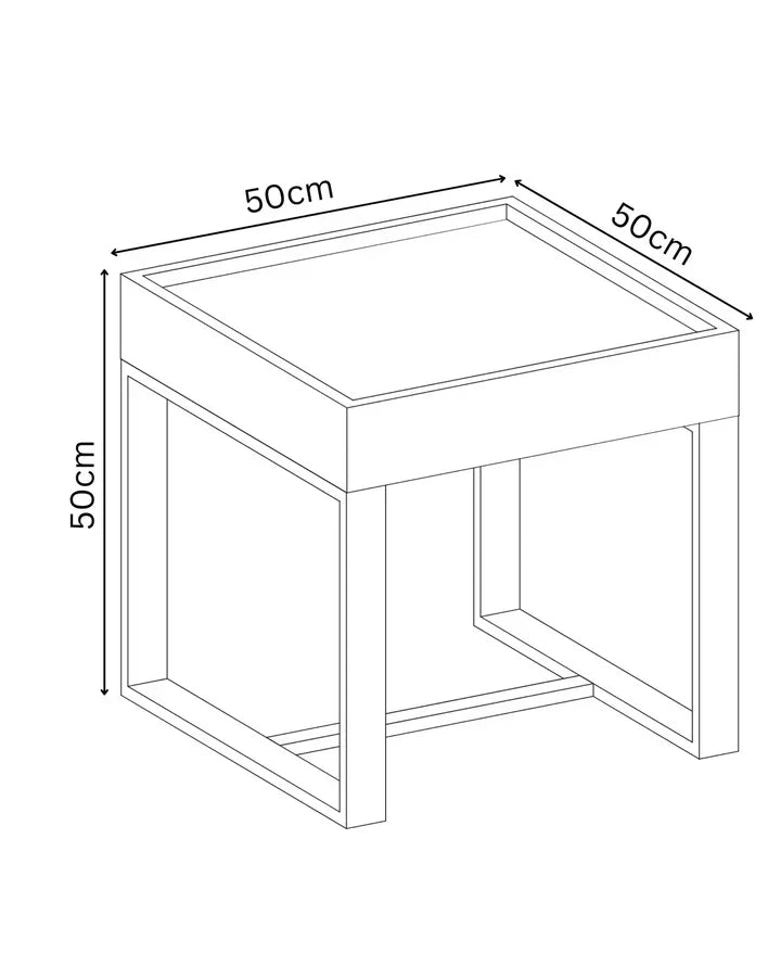 Delma Grey Marble Effect Side Table DEL-6528