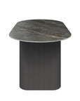 Torelli Cartier 180cm Oval Gloss Grey Ceramic Dining Table