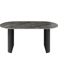 Torelli Cartier 180cm Oval Gloss Grey Ceramic Dining Table