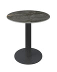 Torelli Cartier 80cm Round Gloss Grey Ceramic Dining Table