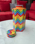Multi Coloured Storage Jar Ex-display - 1 Only